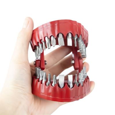 China Non-Ferrous Metals Newly Improved Screwdriver Bit Organizing Holder with 28 Drill Bits Fits 1/4 Inch Teeth Design Denture Drill Bit Model Holder for sale