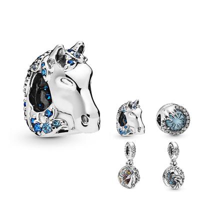 China 925 Sterling Silver Fashionable Series Horse Charm Frozen Beads For Bracelets Women DIY Jewelry for sale