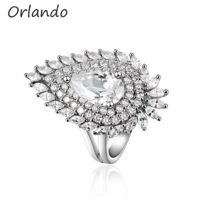 China Hot Sale Drop Romantic Wedding Ring S925 Sterling Silver Ring With Diamond for sale