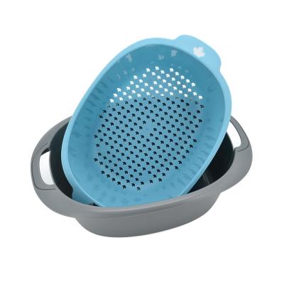 China Viable Hot Sale Kitchenware Strainer Fruit Vegetable Drain Basket Plastic Washing Folding Basket For Kitchen Accessories for sale