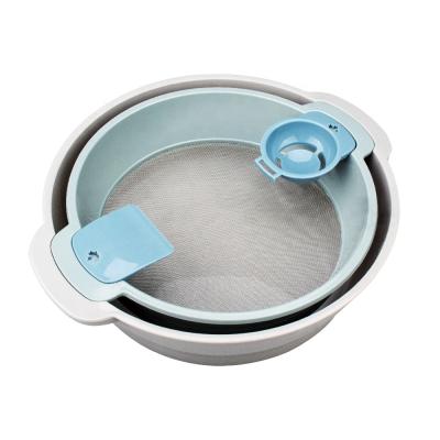 China 4 Pcs Disposable Baking Tools 304 Stainless Steel Fine Mesh Flour Sieve Flour Sieve For Baking Tool Kit for sale