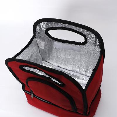 China Cooler Tote Bag Custom Size Reusable Thermal Lunch Bag Zipper Insulated Cooler Bag For Food Delivery for sale