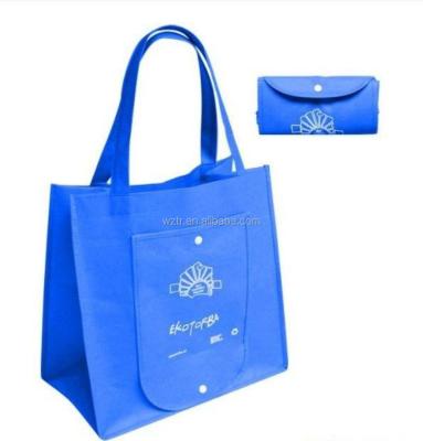 China 2016 good quality wholesale blue nonwoven foldable tote bag convenient with low price for sale