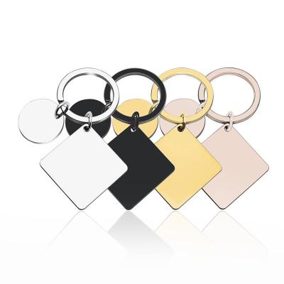 China Recycable Stainless Steel DIY Key Chain Pendant White Metal Custom Writing Key Chains For Free Promotion Gifts for sale