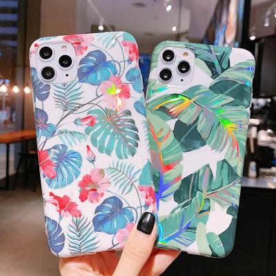 China PC+TPU Laser Flower Series IMD Phone Case For iPhone 13 12 mini 11 pro X XR XS 8 7 Max Plus Se 2020 Hot Selling Back Cover PC+TPU for sale