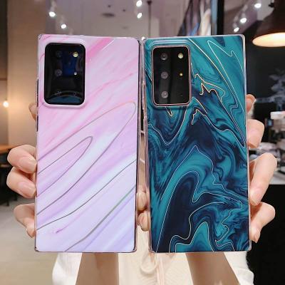 China Hot Selling IMD+TPU Gradient Marble Phone Case For Samsung S21FE S20 ultra plus S10 S9 S8 Note20 10 Cover 9 8 Frosted High Quality for sale