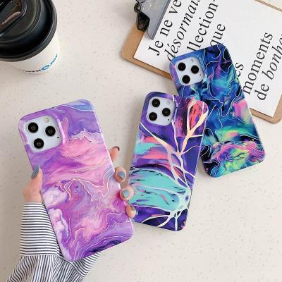 China Hot Selling IMD+TPU Laser Marble Phone Case For Samsung S21FE S20 ultra plus S10E S9 S8 Note20 10 high quality gradient 9 8 cover for sale