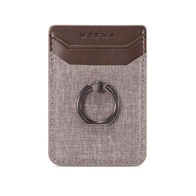 China Leather+Cloth Cloth Credit Card Holder Pocket Sticker For Samsung Note 20 A50 A70 A51 A71 A80 10 9 8 iPhone 12 pro Max 360 Plus Ring Cover for sale