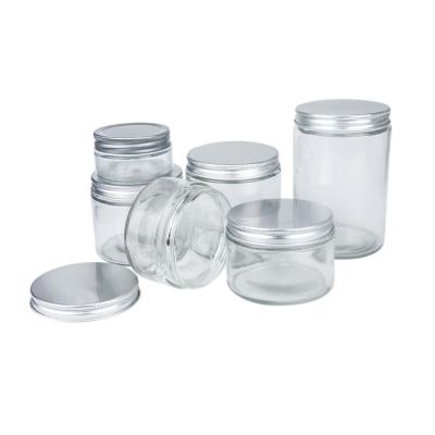 China Storage 100ml 200ml 250ml 350ml 450ml 650ml Mason Jam Glass Jar With Metal Lid for sale