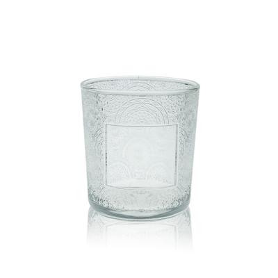 China 307g Decoration Wedding Home Decor Bulk Tealight Glass Candle Holders For Home Decor for sale