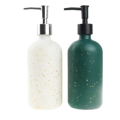 China Eco-friendly Recyclable Glass Bottle 480ml Gel Hand Soap Natural Lavender Or Vanilla Purifying Liquid Hand Wash Bottle for sale