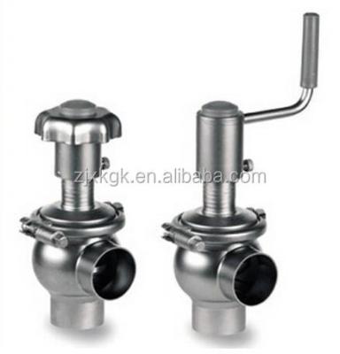 China General Good Quality Sanitary Stainless Steel Over Flow Control Valve Safety Valve Relief Valve for sale