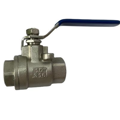 China General Hot Sale Food Grade Stainless Steel Female Thread Sanitary Ball Valve Two Piece Supply for sale