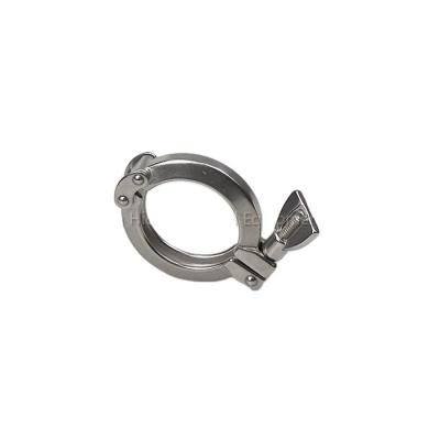 China 304 General Sanitary Heavy Duty 13MHH Stainless Steel Pipe Single Pin Tri Clover Clamp for sale