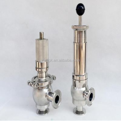 China Food Grade Stainless Steel General Sanitary Safety 304/316L Pneumatic Relief Valve for sale