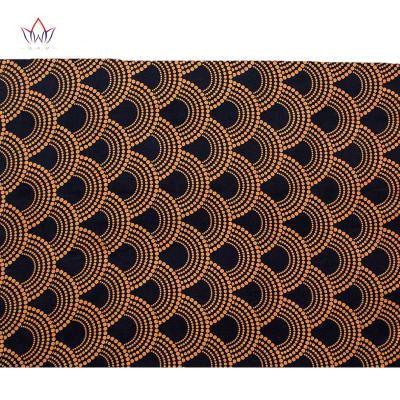 China Double Faced African Fabric Fan Pattern Ankara Polyester Fabric For Wax Print Sewing Material By The Yard Designer for sale