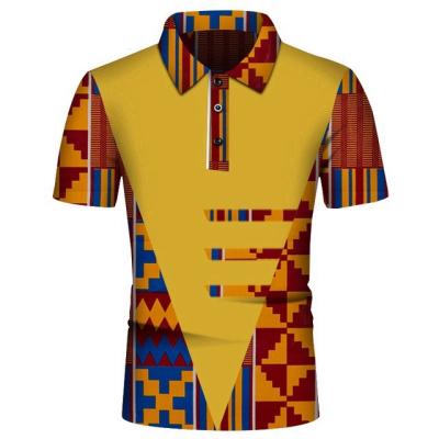 China Wholesale Custom Made African Cotton Ankara Anti-wrinkle Print Plus Size 2019 Fashion Clothing Men Polo Shirt WYN860 for sale