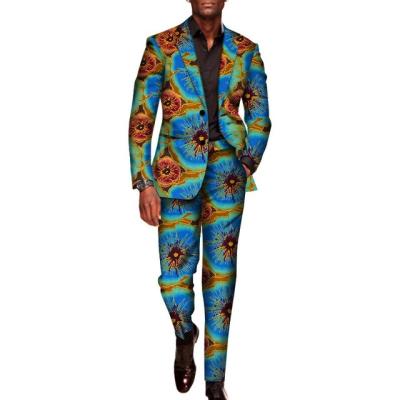 China Anti-pilling Custom Wholesale 2 Piece Africa Style Traditional Trouser Suits Set Plus Size Sets Blazer Men Clothing For Party wyn602 for sale