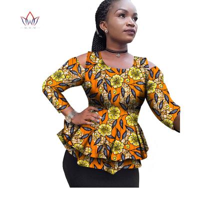 China New Dashiki Women Clothing Bazin Riche Fashion O-neck African Ankara Clothing Breathable African Stylish Crop Top Shirts for sale