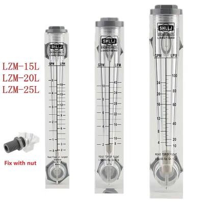 China LZM-15L Lengthened Common Acrylic Panel Flow Meter (Flow Meter) Without Control Valve for Liquid and Gas with Hexagon Nut or Multilateral Nut for sale