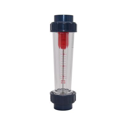 China AS Plastic Tube LZS-65 Type Rotameter LZS Flow Meter Glue / Flange And Female Connection for sale