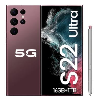 China Dual SIM Card Original S22+ 6.7 Inch 16+512GB Full Screen Android Phone With Stylus Face ID Unlocked Mobile Phone Cell Phone for sale