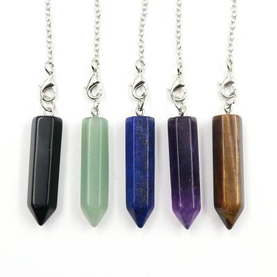 China CLASSIC Simple Trendy Natural Crystal Hexagonal Column Pendant for sale