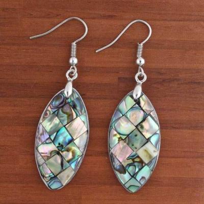 China CLASSIC Hot Sale Natural Abalone Shell Marquise Shape Earring For Women Fashion Charm Jewelry for sale