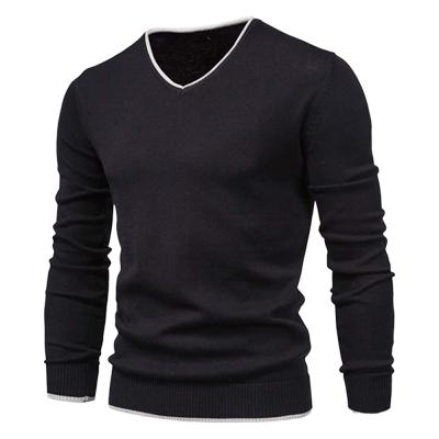 China Custom Men's V-Neck Knitwear Sweater Cashmere Sweater Anti-Wrinkle Long Sleeve Knitted High Quality Mens Sweater Cashmere Sweater for sale