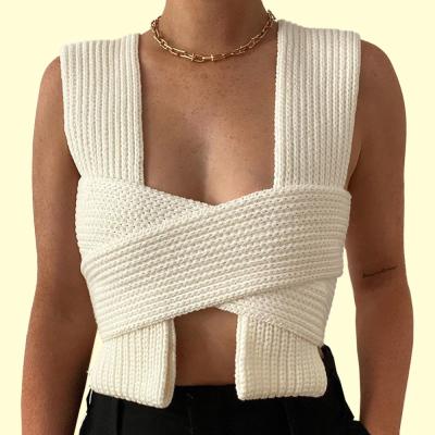 China wholesale Argyle Knitted Women For Summer Knittwear Vest Vintage V-Neck Crop Sweater Vest Anti Wrinkle Vest for sale