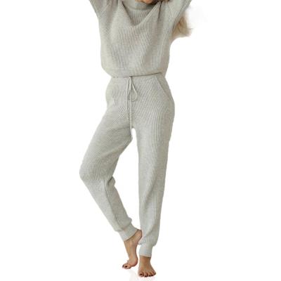 China Anti-pilling anti-pilling Autumn Knitted Women Girls Pants elegant sets fashion sweater sweater and pants two-piece sets for sale