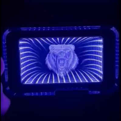 China Customs 3D LED Infinity Rolling Tray Glowing Lead Trays in Dark JL-Z0037 for sale