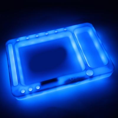 China New Design Premium PP Plastic Led Rolling Tray Rolling Tray Custom Wholesale Changeable Light Up Acrylic for sale