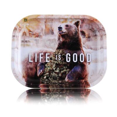 China Custom Rolling Tray For Cigarette JL-003Z Factory Wholesale Custom Metal Tin Rolling Tray Tobacco China Smoking Tray Food Serving Tray for sale