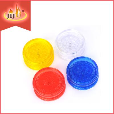 China OEM Machine Grinder Tobacco Grinder Acrylic 3 Parts Round Plastic Herb Grinder Design Tobacco Wholesale Spice With Custom Logo for sale