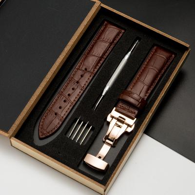 China Eco-Friendly Watch Band Handmade Genuine Cow Split Leather Western Watch Band for sale