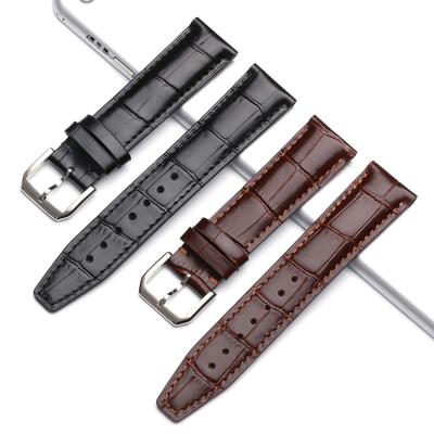 China Leather 20mm21mm22mm Straight Wrist Fashion Strap Leather Strap For IWC Watch Strap Pin Buckle Pilot Style for sale