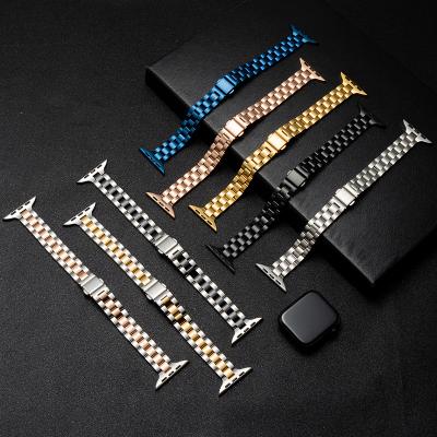 China Water Resistant Stainless Steel Strap 14mm Metal Watch Band Link Strap Watch Band Replacement Strap Watch Band For Apple Watch Series for sale