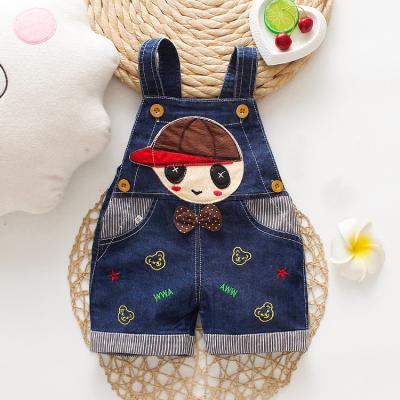 China 2022 Cute Sweet Boys Girls Kids Amazon Girl Denim Suspenders Baby Shorts Summer High Quality Newborn Senior Sleeveless Clothing for sale