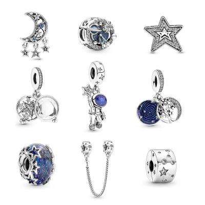 China FASHIONABLE Astronaut 2021 New Star Charm Beads Suitable Moon Series S925 Silver Pendant Fit Pandoraer Jewelry for sale