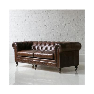 China Modern Extravagance Brown Leather Birch Wooden Sofa Wholesale Modern Sofa For Living Room for sale