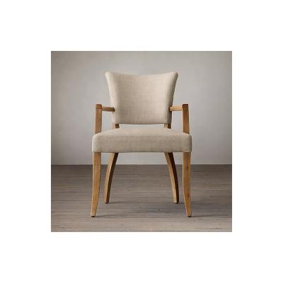 China Modern New Design Simple Style Ash Fabric Chair Modern Upholstery Dining Side Chair for sale