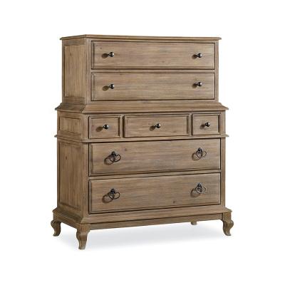 China Solid Wood Multi-Drawers Stand Champagne Gold Large Solid Wood Rectangular Dresser Wooden Dresser for sale