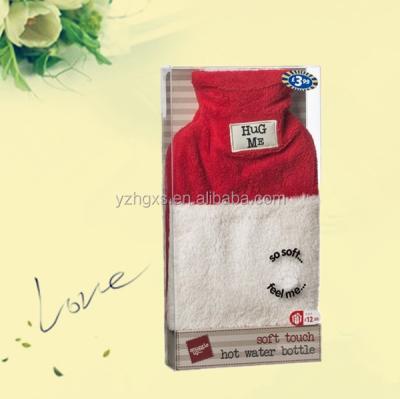 China Soft PVC Plush Hot Water Bag Cover For Christmas Gift for sale