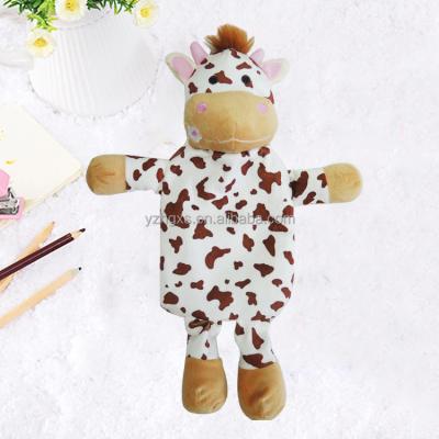 China China Quality Low Price Natural Rubber Dairy Cow Super Cute Soft Warm Water Bottle Bag Giant Animal Hot Water Bottles Supplier for sale