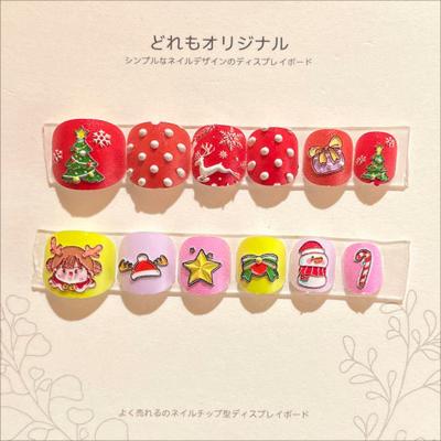 China Easy Apply RTS Festival Design Color Christmas Pattern Mixed Color Easy Apply Press On Fingernails For Girls Nails for sale