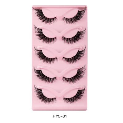 China Natural Soft RTS 5 Pairs Faux Mink Lashes Eyelash Extention Different Types Makeup Sets DIY False Lashes For Women for sale