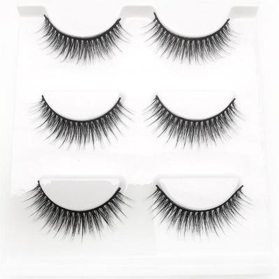 China Natural Soft RTS 3 Pairs DIY Eyelashes Extention Makeup Eye Decoration Lash Lift False Eyelashes For Women for sale