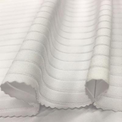 China Custom OEM Soccer Jerseys Stretch Jersey Striped Fabric Moisture Wicking Stretch Jersey Fabric for sale