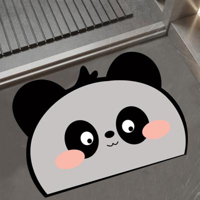 China Wholesale Cartoon Polyester Fabric Anti-Slip Mat Custom For Bathroom Cute Anti-Slip Rug Resistant Indoor Waterproof Funny Mat for sale